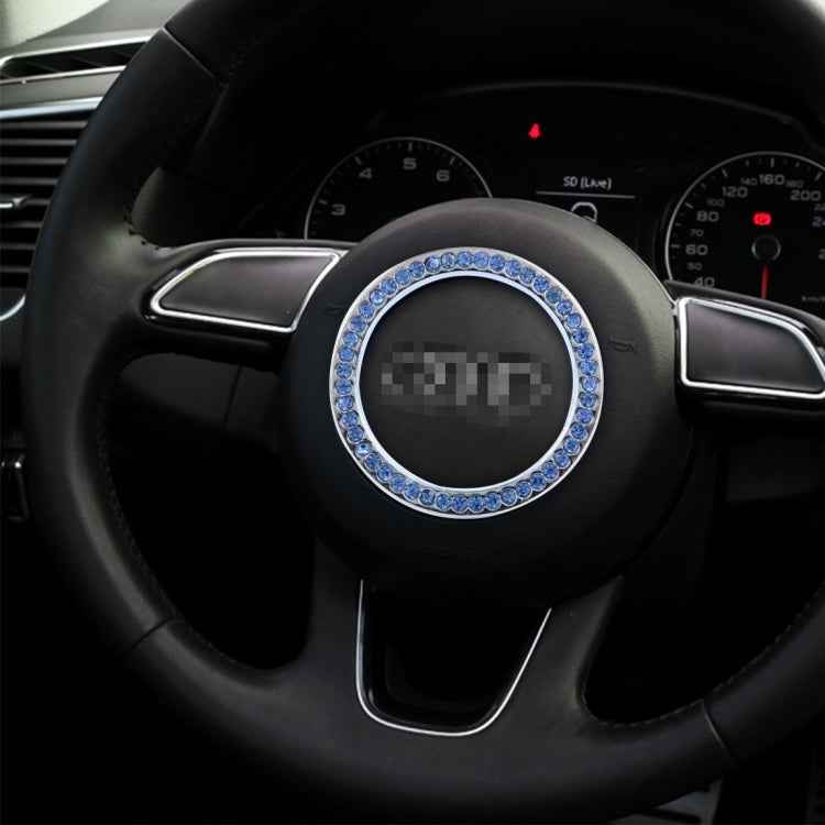 Universal Car Aluminum Steering Wheel Decoration Ring with Diamond For Start Stop Engine System