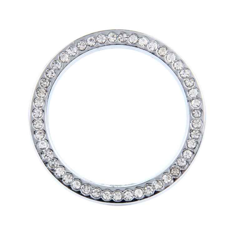 Universal Car Aluminum Steering Wheel Decoration Ring with Diamond For Start Stop Engine System