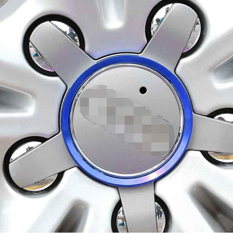 4 PCS Car Aluminum Wheel Hub Deroration Ring For Audi
