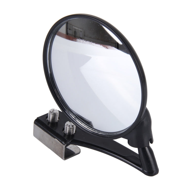 Vehicle Front Blind Area Wide-angle Adjustable Observation Mirror, Black Right Side, Silver Left Side