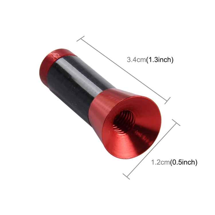 Carbon Fiber Aluminum Short Antenna Polished Universal Screws Base(Small Size)