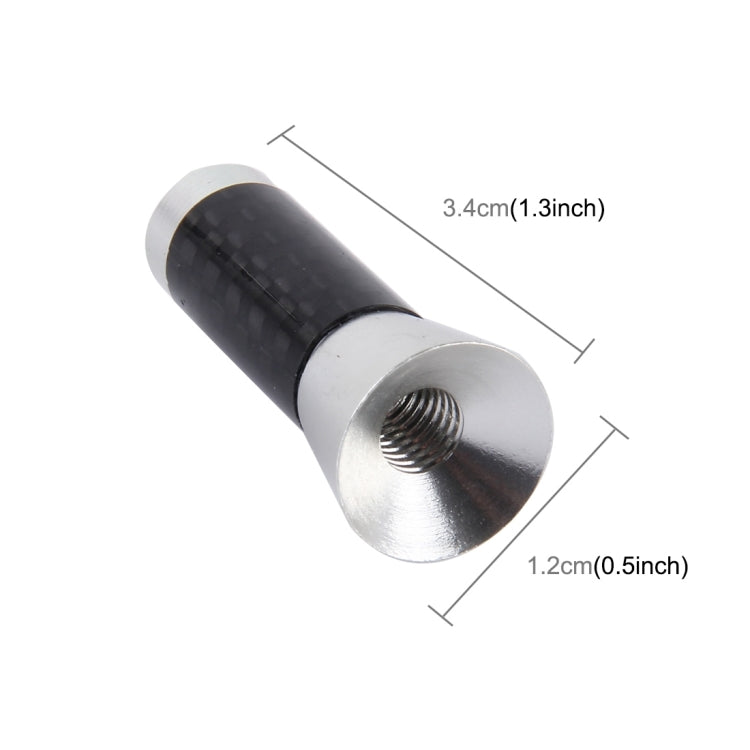 Carbon Fiber Aluminum Short Antenna Polished Universal Screws Base(Small Size)