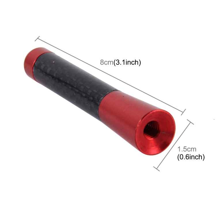 Carbon Fiber Aluminum Short Antenna Polished Universal Screws Base(Medium Size)