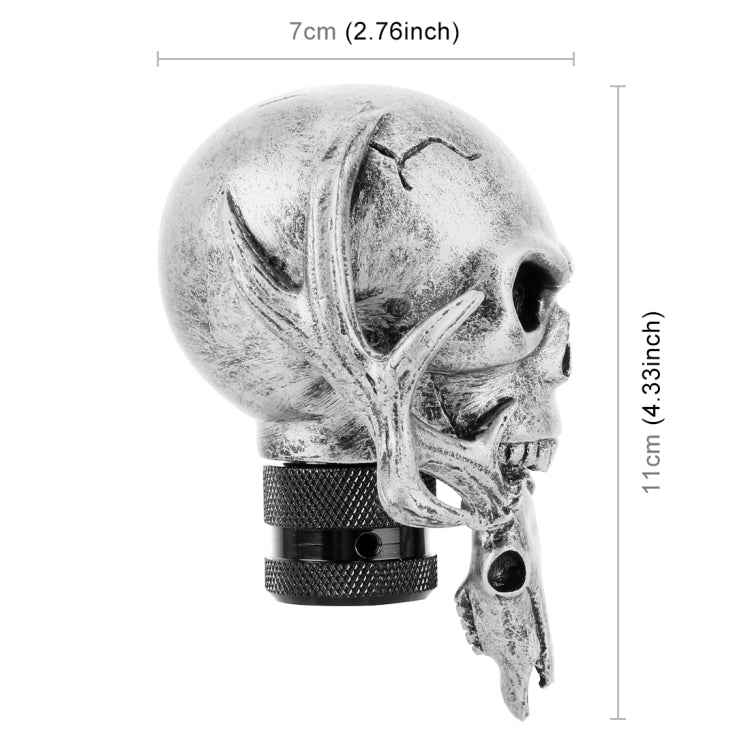 Universal Vehicle Car Creative Skull Double Heads Shaped Shifter Cover Manual Automatic Gear Shift Knob