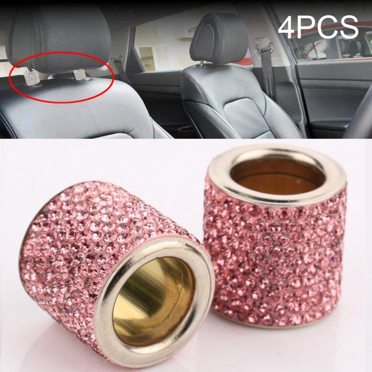 4 PCS Car Crystal Head Pillow Modified Decoration