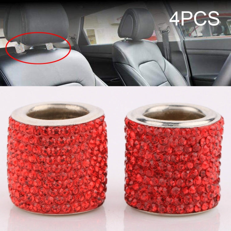 4 PCS Car Crystal Head Pillow Modified Decoration