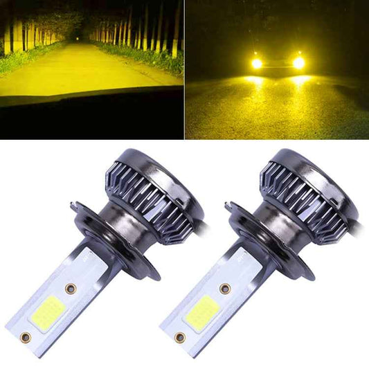 2 PCS H7 DC9-36V / 36W / 3000K / 6000LM IP68 Car / Motorcycle Mini COB LED Headlight Lamps / Fog Light