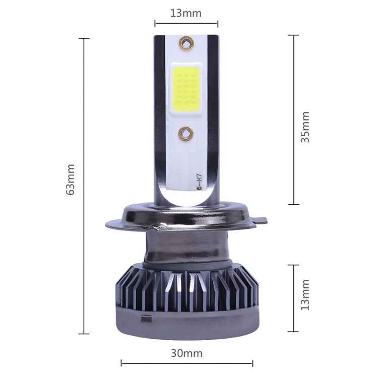 2 PCS H7 DC9-36V / 36W / 3000K / 6000LM IP68 Car / Motorcycle Mini COB LED Headlight Lamps / Fog Light