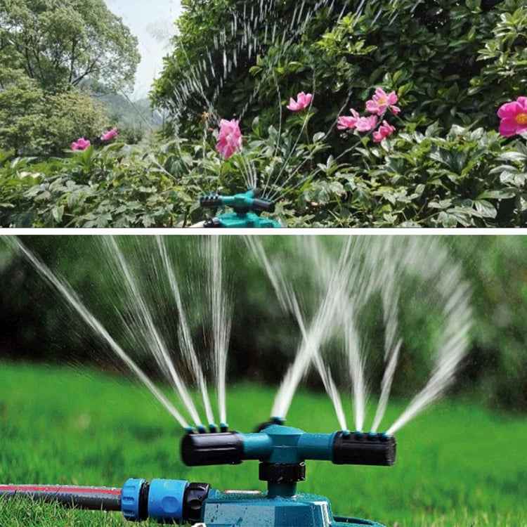 Garden Automatic Rotating Nozzle 360 Degree Rotary Automatic Sprinkler Garden Lawn Watering Nozzle,Applicable for 3/4 inch Water Pipes(Blue)