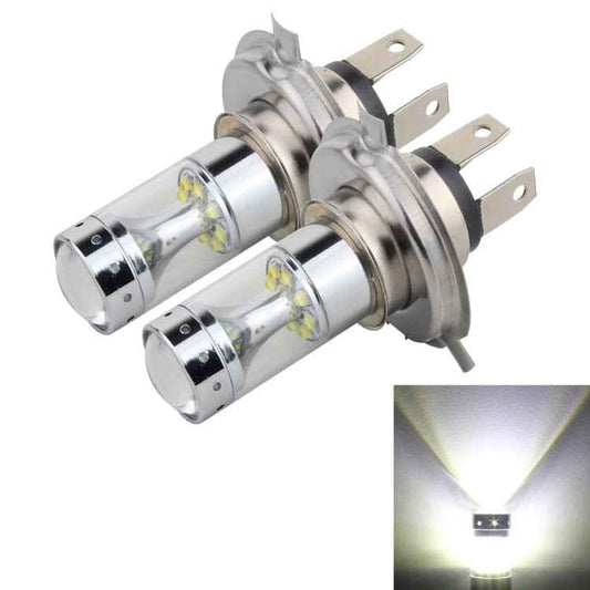 2 PCS H4 60W 1200 LM 6000K Car Fog Lights with 12 CREE XB-D LED Lamps, DC 12V