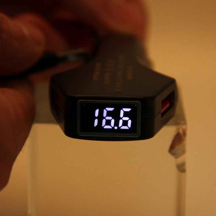 BEAUTY-CAR B-01 4.2A Dual USB Port Raid Car Charger Adapter with LED Display, Input Voltage/Output Voltage: DC 10-30V/ DC 5V