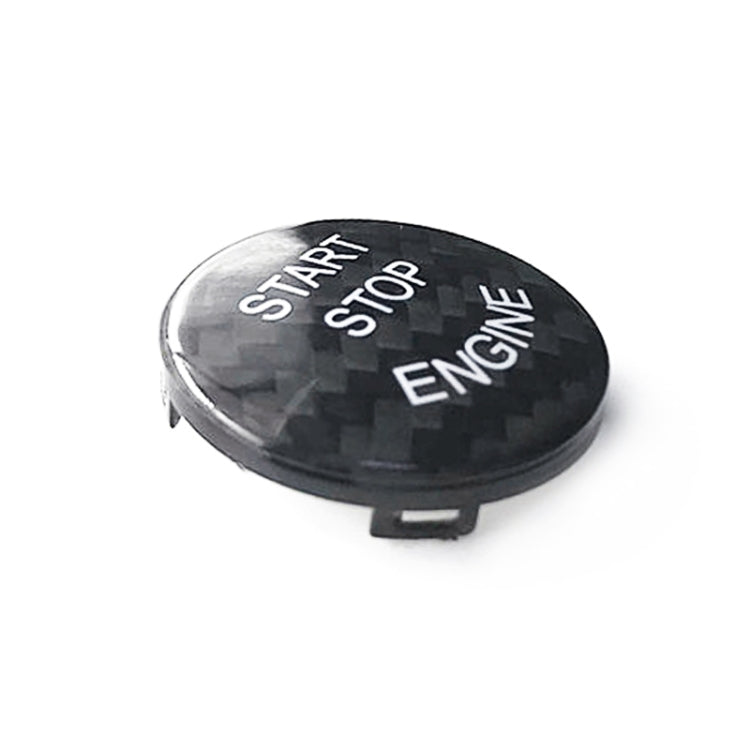 Car Carbon Fiber Engine Start Button Decoration Cover Trim for BMW E Chassis, For BMW E Chassis (Black)