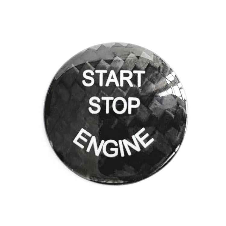 Car Carbon Fiber Engine Start Button Decoration Cover Trim Black for BMW F Chassis