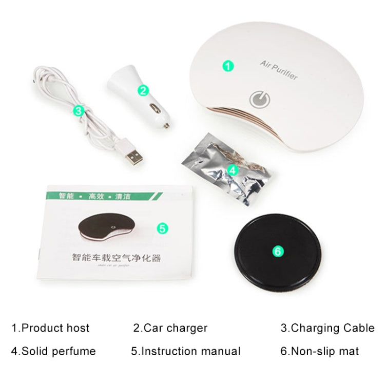 BL-001 Car / Household Smart Touch Control Air Purifier Negative Ions Air Cleaner, BL-001(White), BL-001(Black)