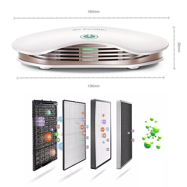BL-001 Car / Household Smart Touch Control Air Purifier Negative Ions Air Cleaner, BL-001(White), BL-001(Black)