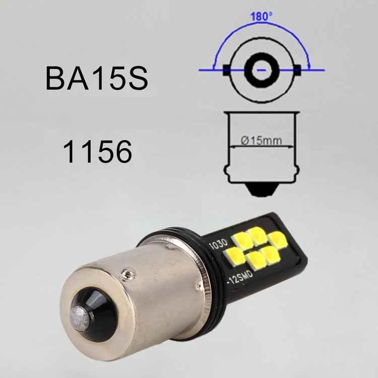 2 PCS 1156 DC9-16V / 3.5W Car Auto Turn Lights 12LEDs SMD-ZH3030 Lamps, with Constant Current