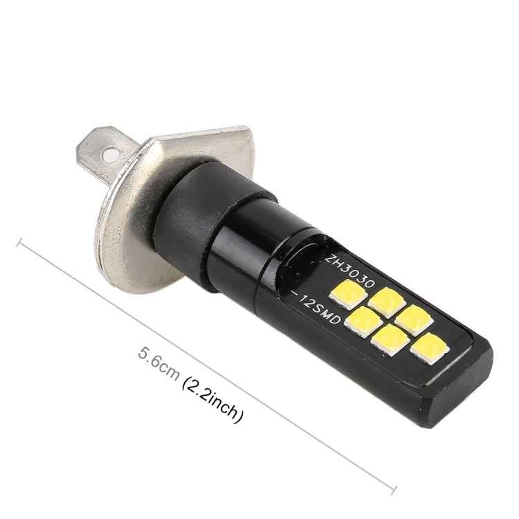 2 PCS H1 DC9-16V / 3.5W / 6000K / 320LM Car Auto Fog Light 12LEDs SMD-ZH3030 Lamps, with Constant Current