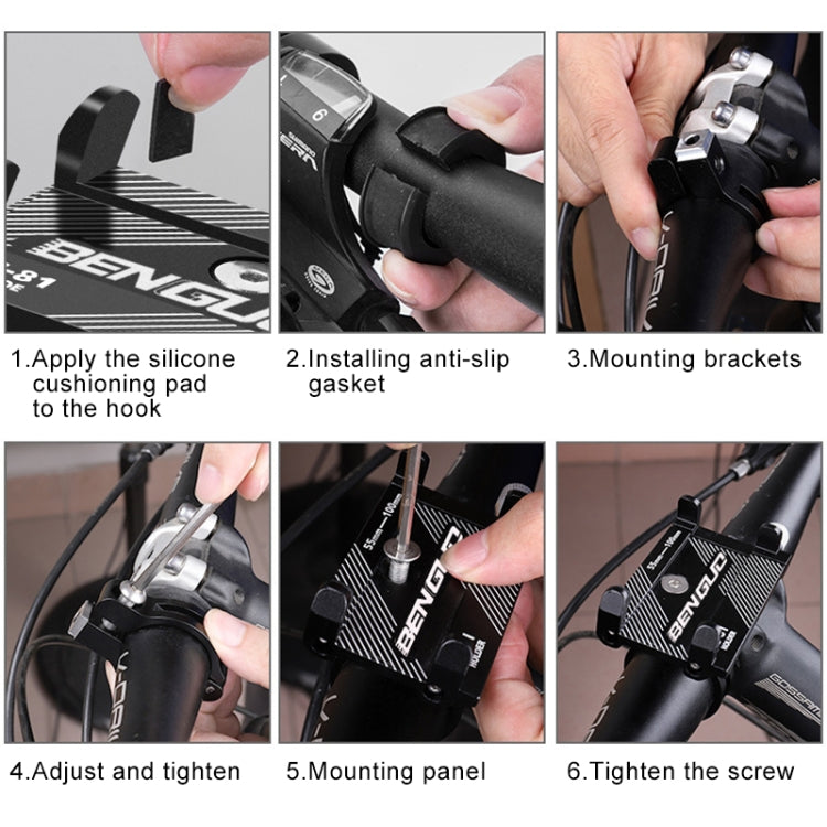 Motorcycle Handlebar Aluminum Alloy Phone Bracket