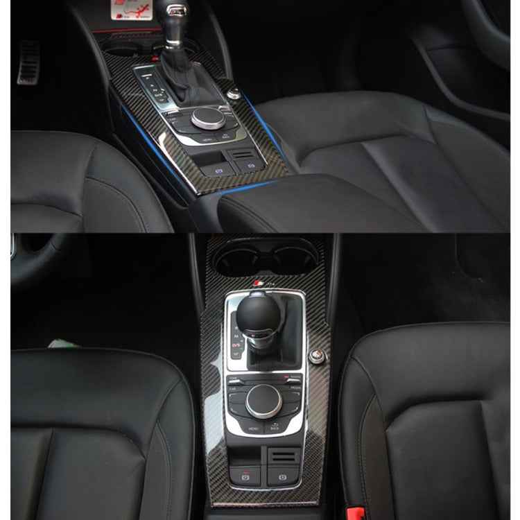 Car Carbon Fiber Gear Decorative Panel for Audi A3 2014-2018