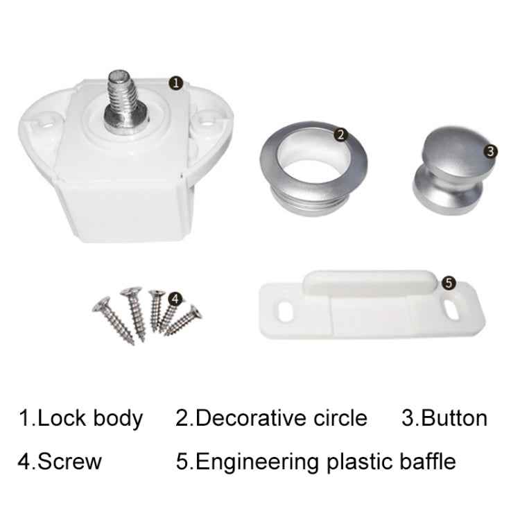 Press Type Drawer Cabinet Catch Latch Release Cupboard Door Stop Drawer Cabinet Locker for RV / Yacht / Furniture