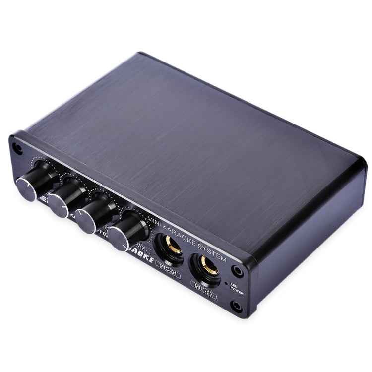A933 Mini Karaoke Machine System Sound Mixer Amplifier for PC / TV / Mobile Phones, Support RCA in / 2 Channel Mic in