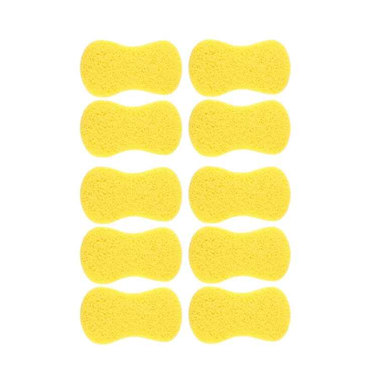 5 PCS Household Cleaning Sponge Yellow Car Wash Sponge With Macropores