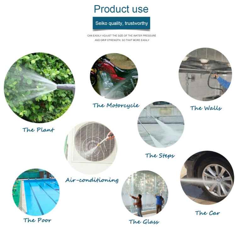 KANEED High Pressure Pure Copper Hose Nozzle Sprayer for Car Washing Garden/Lawn Watering Room/Deck/Floor Cleaning Support Adjustable Water Flow