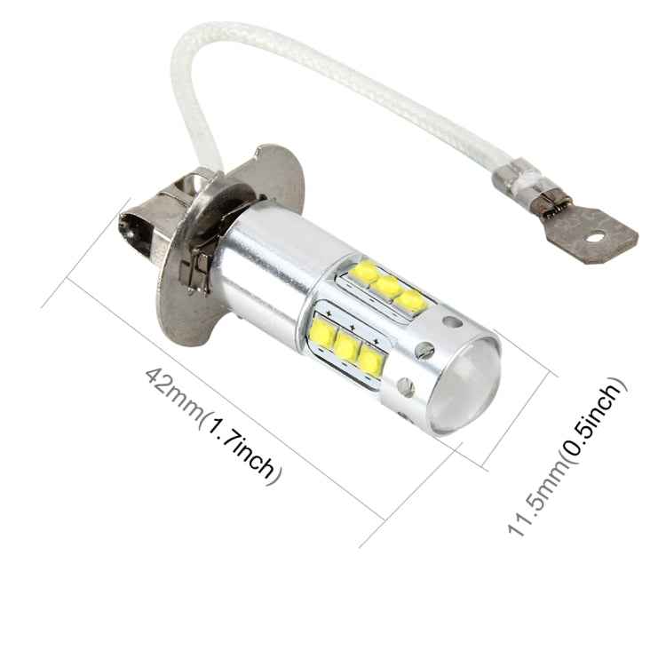 H3 50W 500 LM 6000K Car Fog Light with 16 CREE Lamps, DC 12V-24V