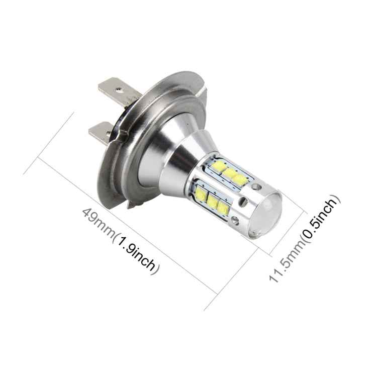 H7 50W 500 LM 6000K Car Fog Light with 16 CREE Lamps, DC 12V-24V