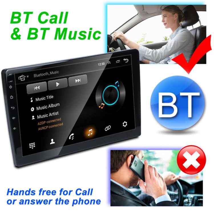 HD 9 inch Universal Car Android 8.1 Radio Receiver MP5 Player, Support FM & Bluetooth & TF Card & GPS