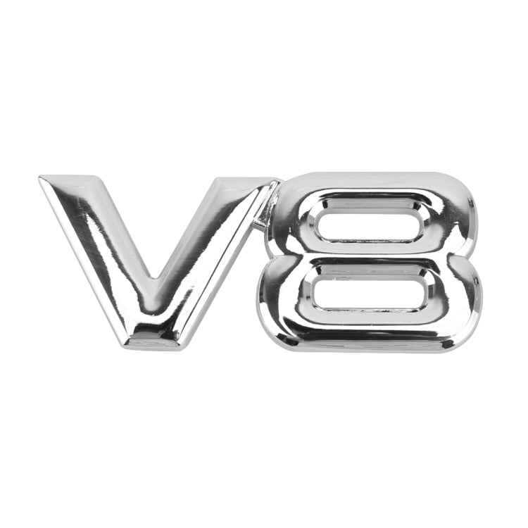 V8 Connect Shape Car Metal Body Decorative Sticker, Size : L