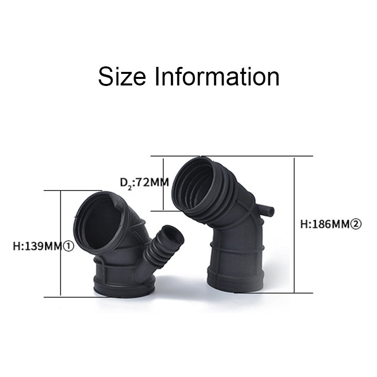 A1233 Fuel Connector Air Intake Boot 13541705209 + Throttle Connection Air Hose 13541438759 for BMW