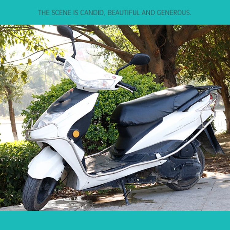 Waterproof Motorcycle Black Leather Seat Cover Prevent Bask In Seat Scooter Cushion Protect, Size: XL, Length: 61-65cm; Width: 27-38cm, Length: 61-65cm; Width: 27-38cm