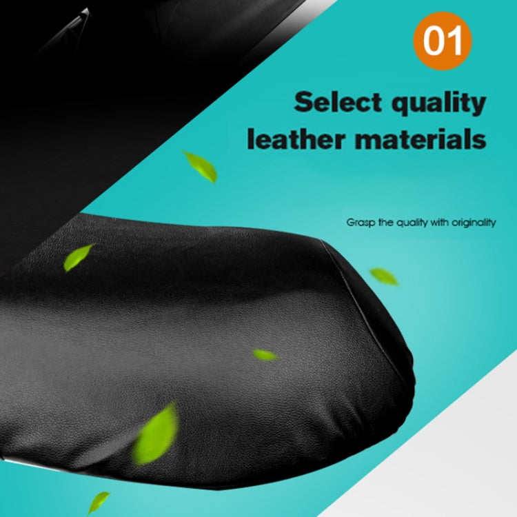 Waterproof Motorcycle Black Leather Seat Cover Prevent Bask In Seat Scooter Cushion Protect, Size: XL, Length: 61-65cm; Width: 27-38cm, Length: 61-65cm; Width: 27-38cm