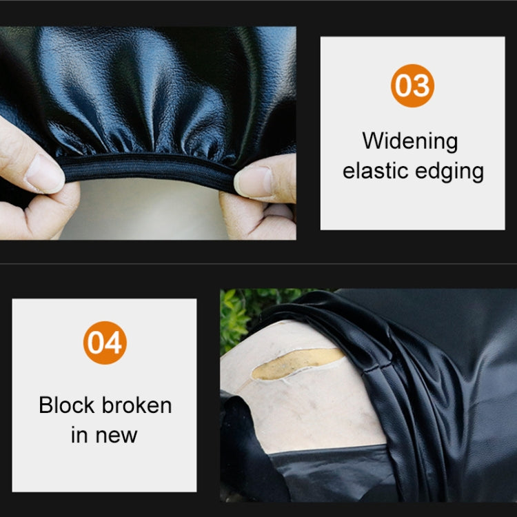 Waterproof Motorcycle Black Leather Seat Cover Prevent Bask In Seat Scooter Cushion Protect, Size: XL, Length: 61-65cm; Width: 27-38cm, Length: 61-65cm; Width: 27-38cm