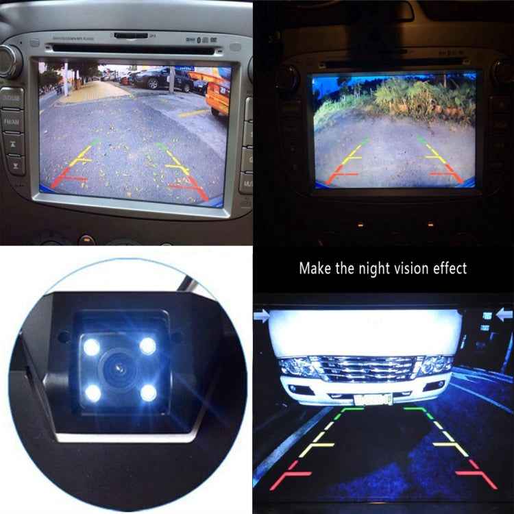 JX-9488 720x540 Effective Pixel NTSC 60HZ CMOS II Universal Waterproof Car Rear View Backup Camera with 2W 80LM 5000K White Light 4LED Lamp, DC 12V, Wire Length: 4m