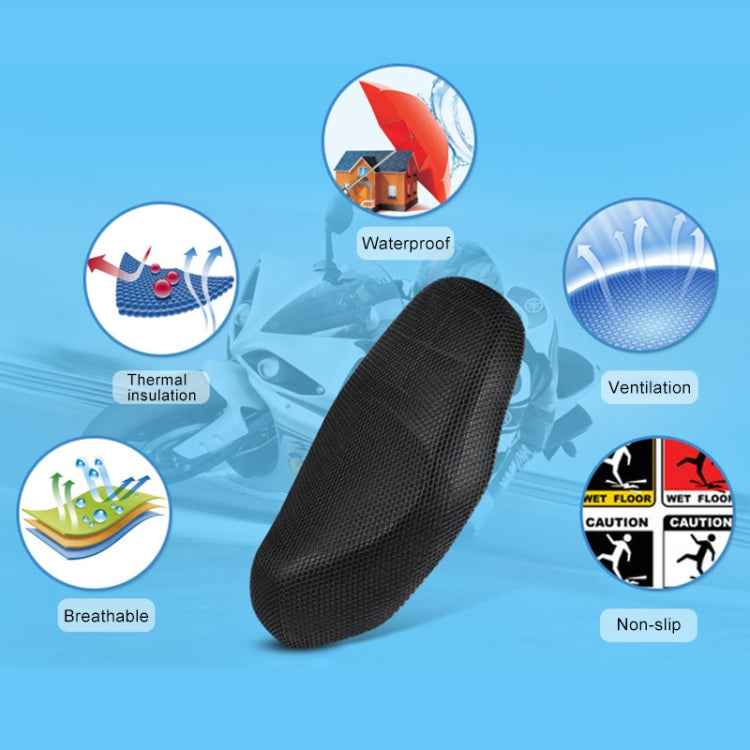 Motorcycle Breathable Sunscreen Double Layer 3D Honeycomb Small Hole Polyester Cushion Mesh, Size: L, Length: 86cm; Width: 51cm