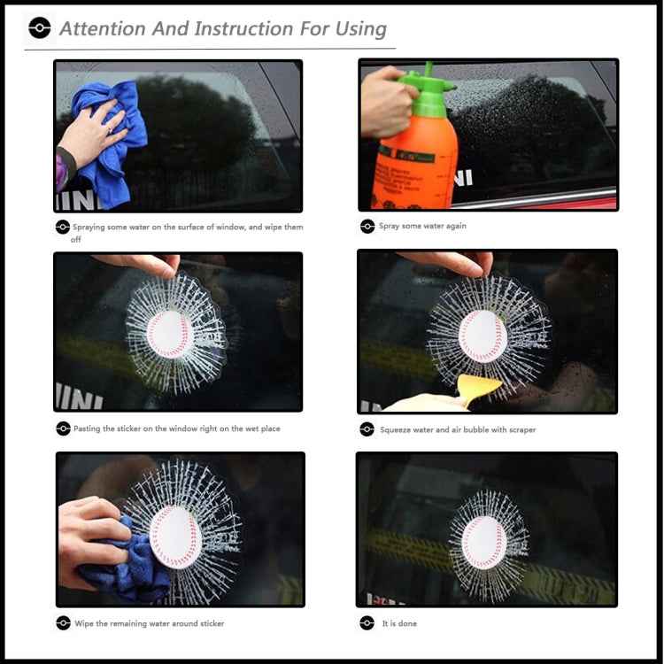 Creative 3D Deco Car Window Crack Decal Sticker