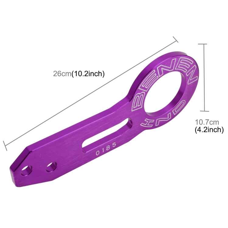 Benen Aluminum Alloy Rear Tow Towing Hook Trailer Ring for Universal Car Auto with Two Screw Holes