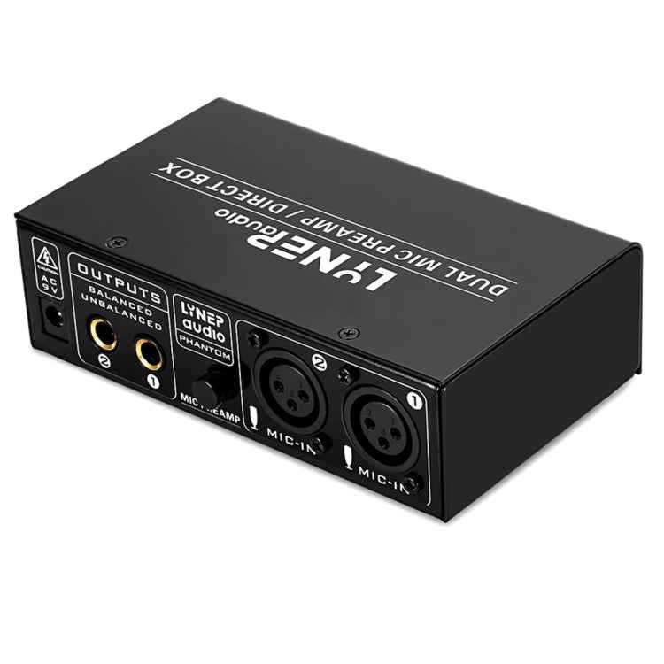 LINEPAUDIO A961 2-Channel Microphone Amplifier Electric Guitar Electric Bass Amplifier