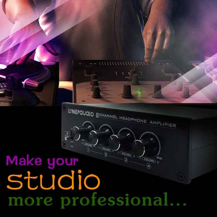 LINEPAUDIO A966 Pro Eight-channel Headphone Amplifier  Headphone Distributer Signal Amplifier