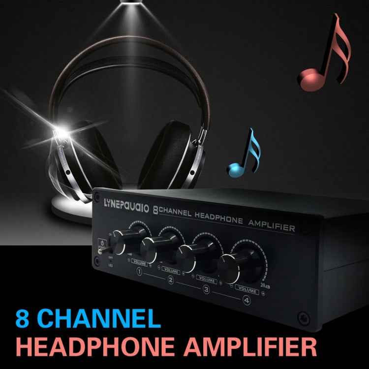 LINEPAUDIO A966 Pro Eight-channel Headphone Amplifier  Headphone Distributer Signal Amplifier