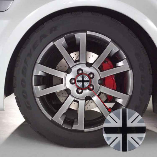 4 PCS National Flag Metal Car Sticker Wheel Hub Caps Centre Cover Decoration