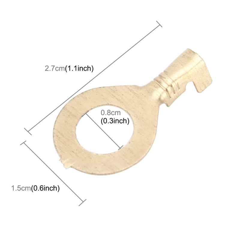 100 PCS 8.0mm DIY Ring Terminal Connectors, Cable size: 1-3.0mm2 (100pcs in one packaging, the price is for 100pcs)