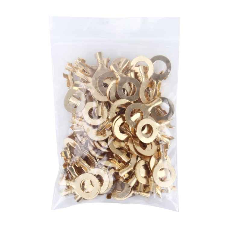 100 PCS 8.0mm DIY Ring Terminal Connectors, Cable size: 1-3.0mm2 (100pcs in one packaging, the price is for 100pcs)