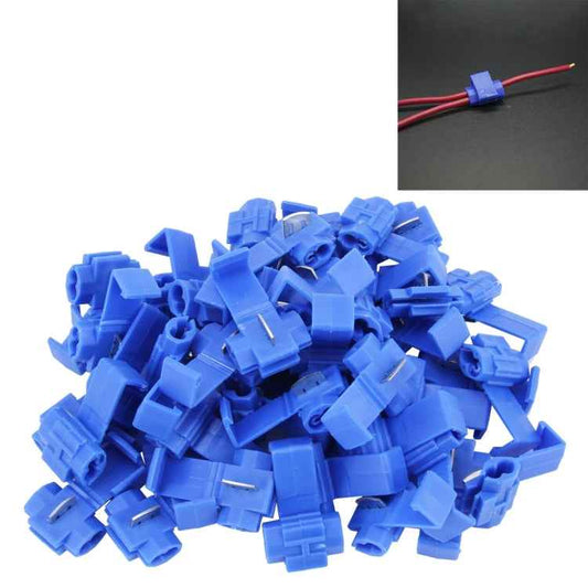 50 PCS Quick Splice Solderless Wire Terminals Connector, Blue