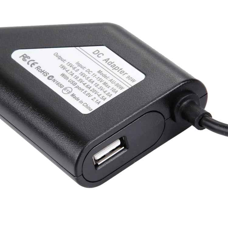 Laptop Notebook Power 90W Universal Car Charger with 8 Power Adapters & 1 USB Port for Samsung, Sony, Asus, Acer, IBM, HP, Lenovo