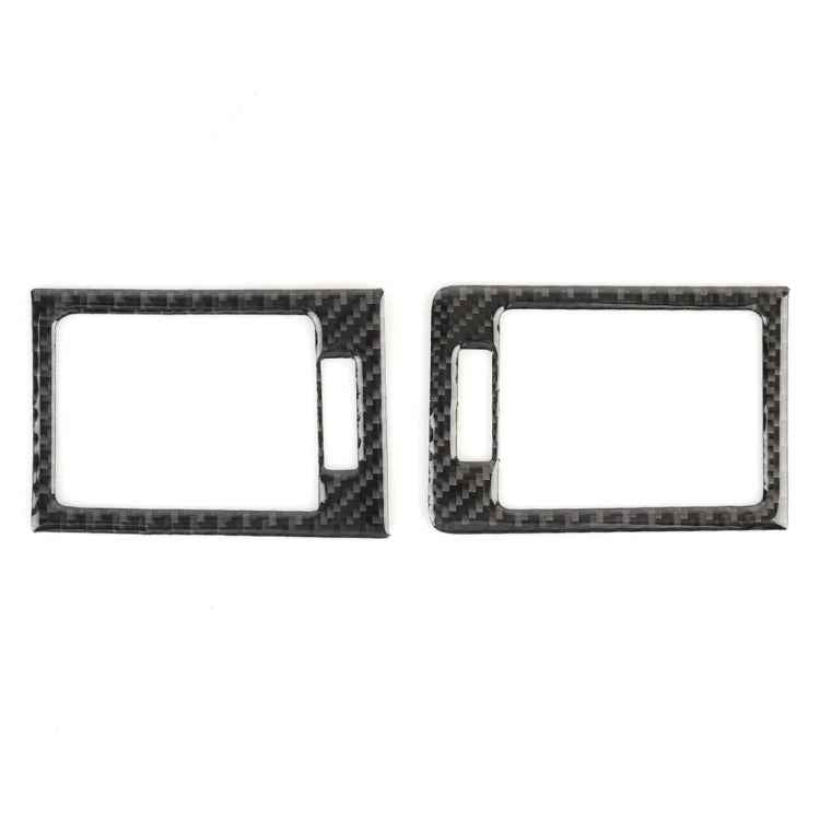 2 PCS Car Dashboard  Right and Left Air Outlet Frame Carbon Fiber Decorative Sticker for Mercedes-Benz W204 2007-2013