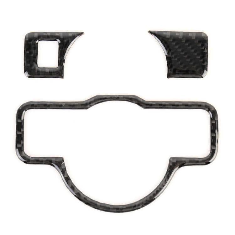 3 PCS Car Headlight Switch Panel Carbon Fiber Decorative Sticker for Mercedes-Benz W204 2007-2013