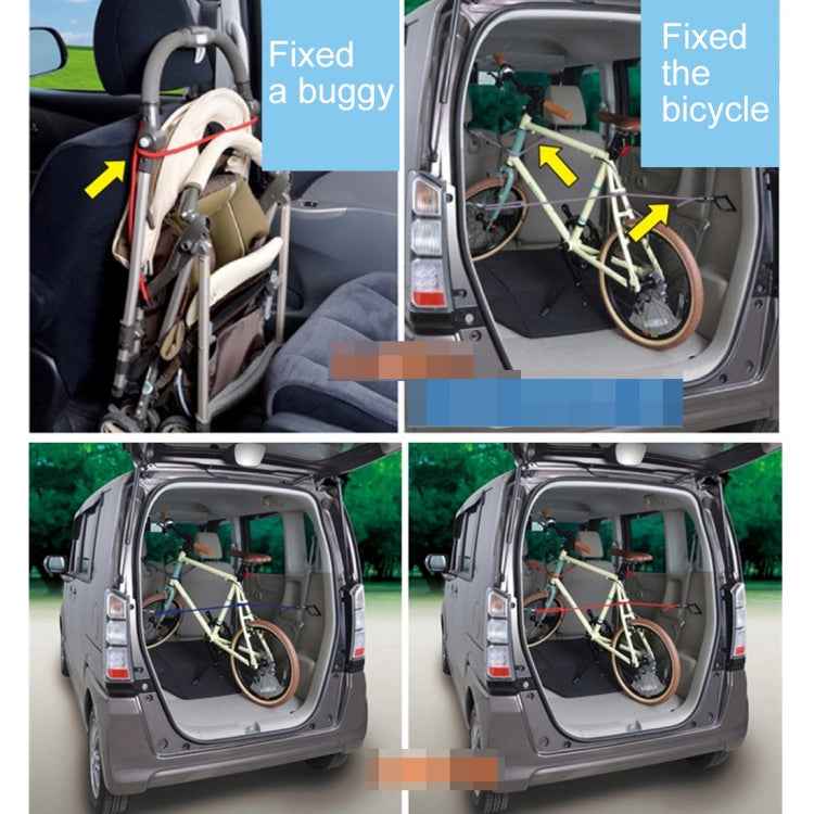 Reusable Car Fastening Rope Car Adjustable Elastic Rope Trunk Storage Hooks Strap Fastening Vehicle Fastening Rope, Length: 1.5m